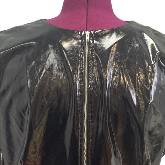 Ashley Stewart Womens Plus Size 26/28 Polyurethane Short Sleeve U Neck Dress - Picture 5 of 7